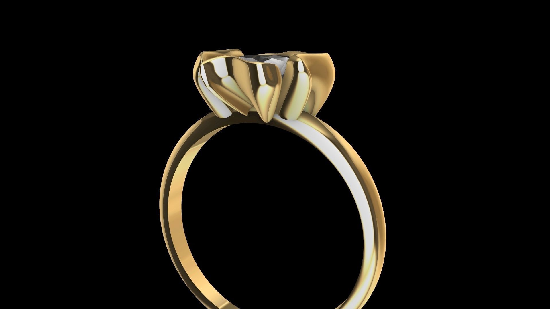 flower petal ring stl verified 3D print model_12