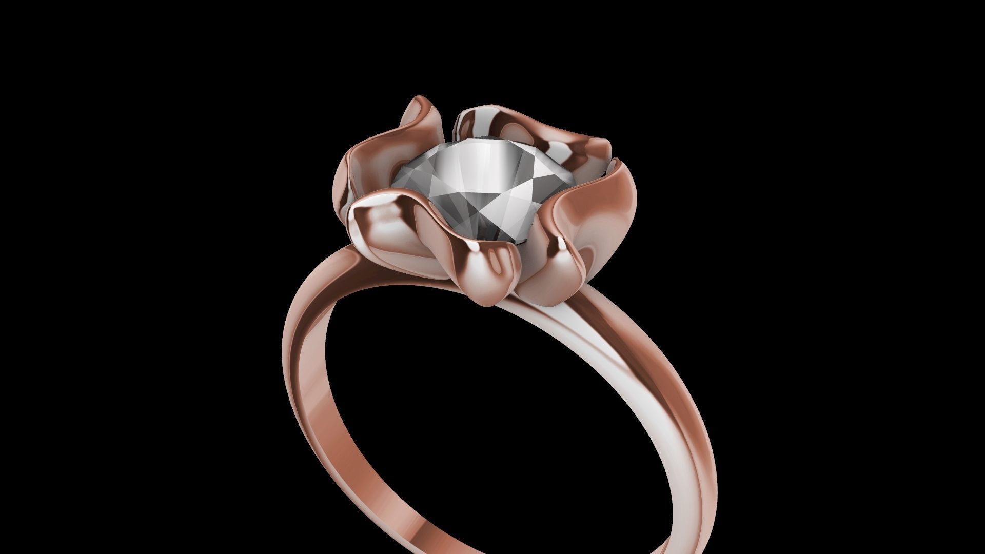 flower petal ring stl verified 3D print model_20