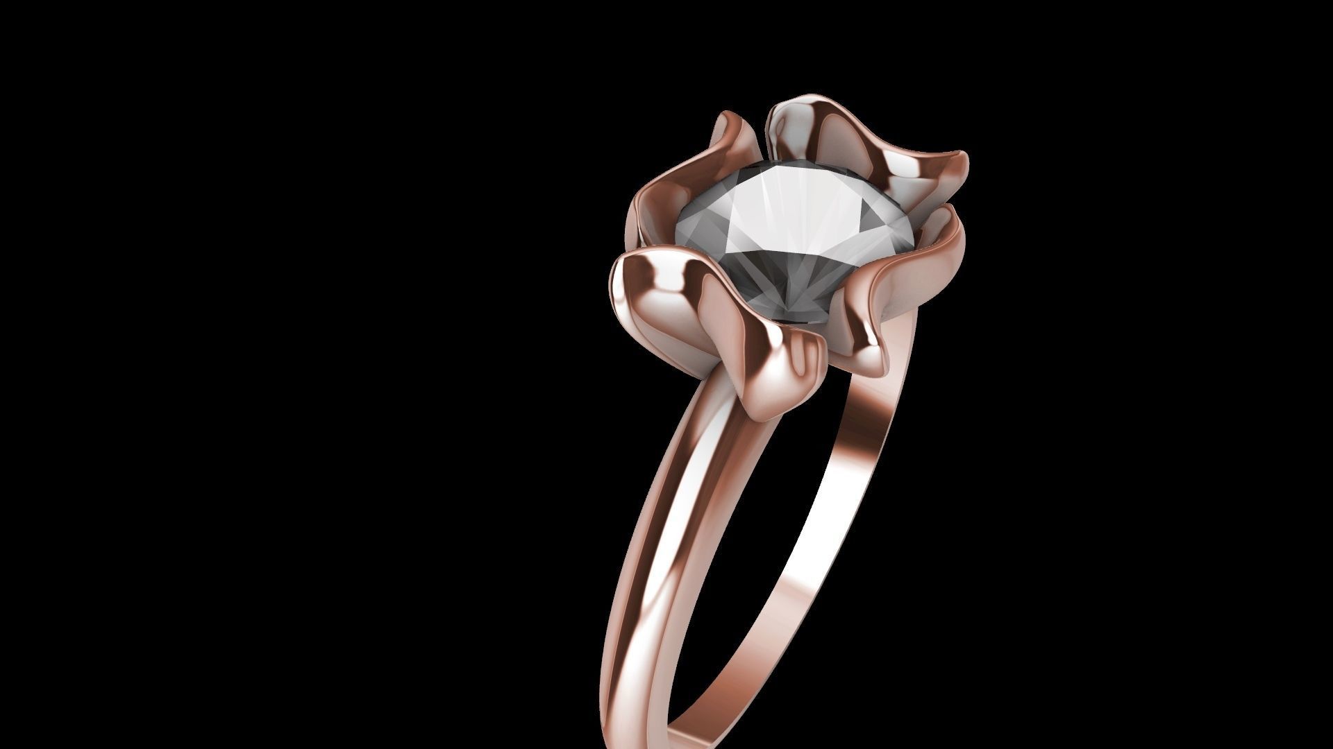 flower petal ring stl verified 3D print model_21