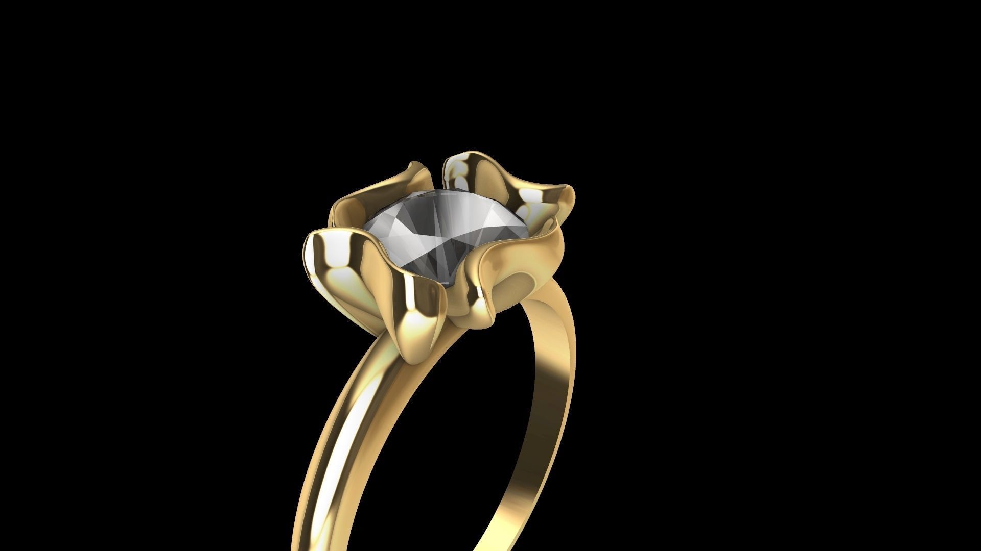 flower petal ring stl verified 3D print model_17