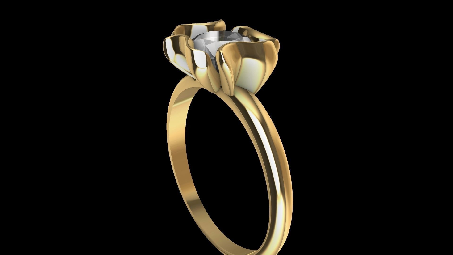 flower petal ring stl verified 3D print model_14