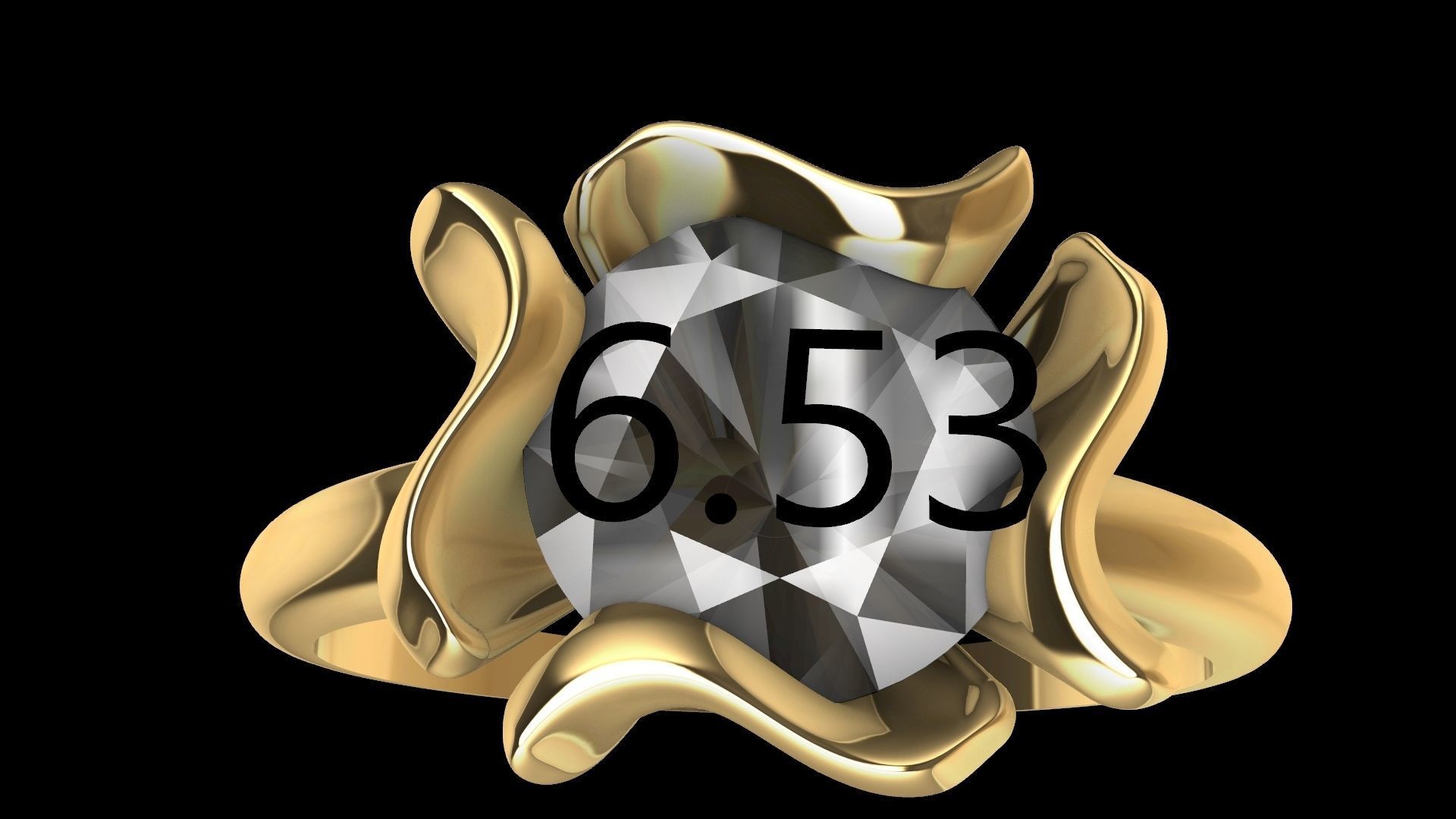 flower petal ring stl verified 3D print model_18