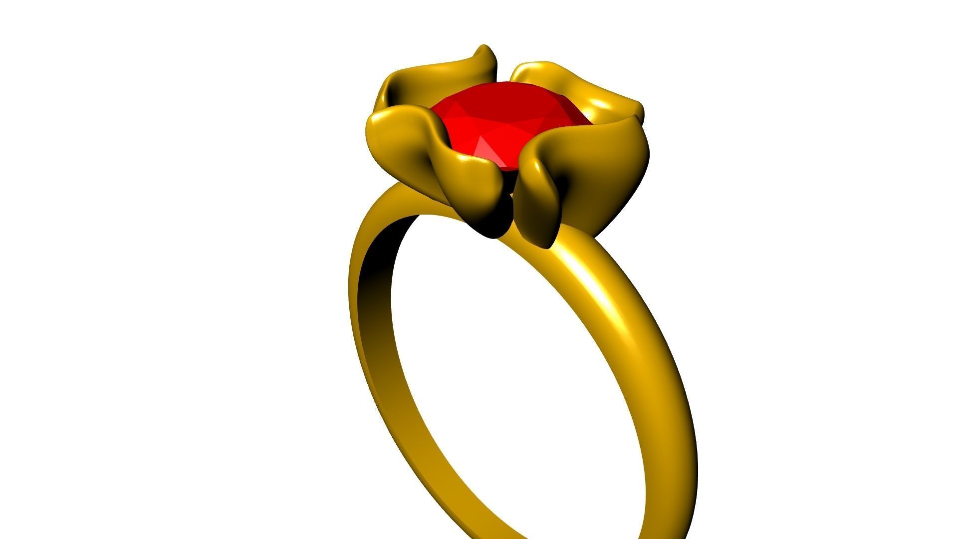flower petal ring stl verified 3D print model_7