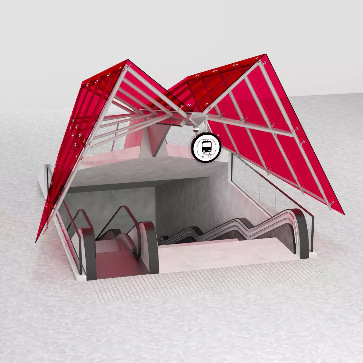 Subway Entarnce 3D model_0