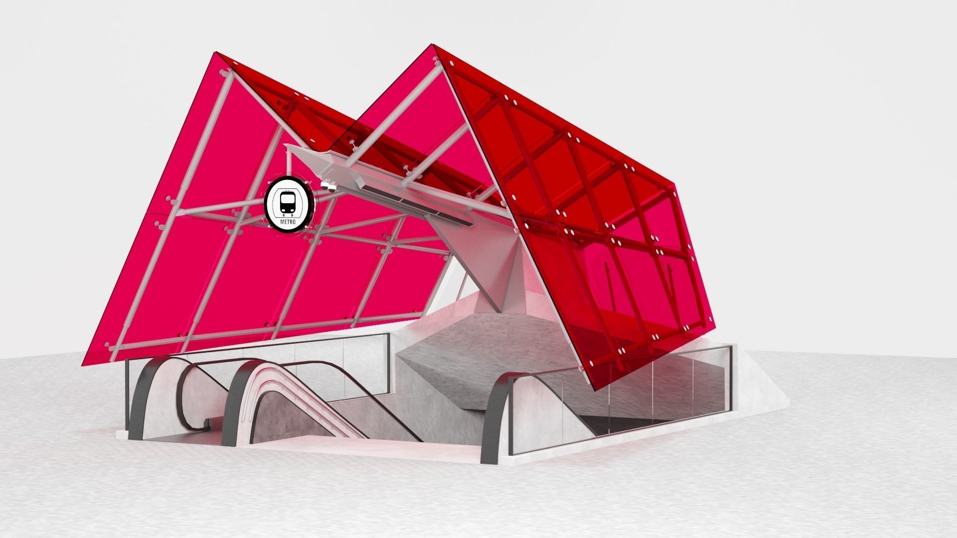 Subway Entarnce 3D model_15