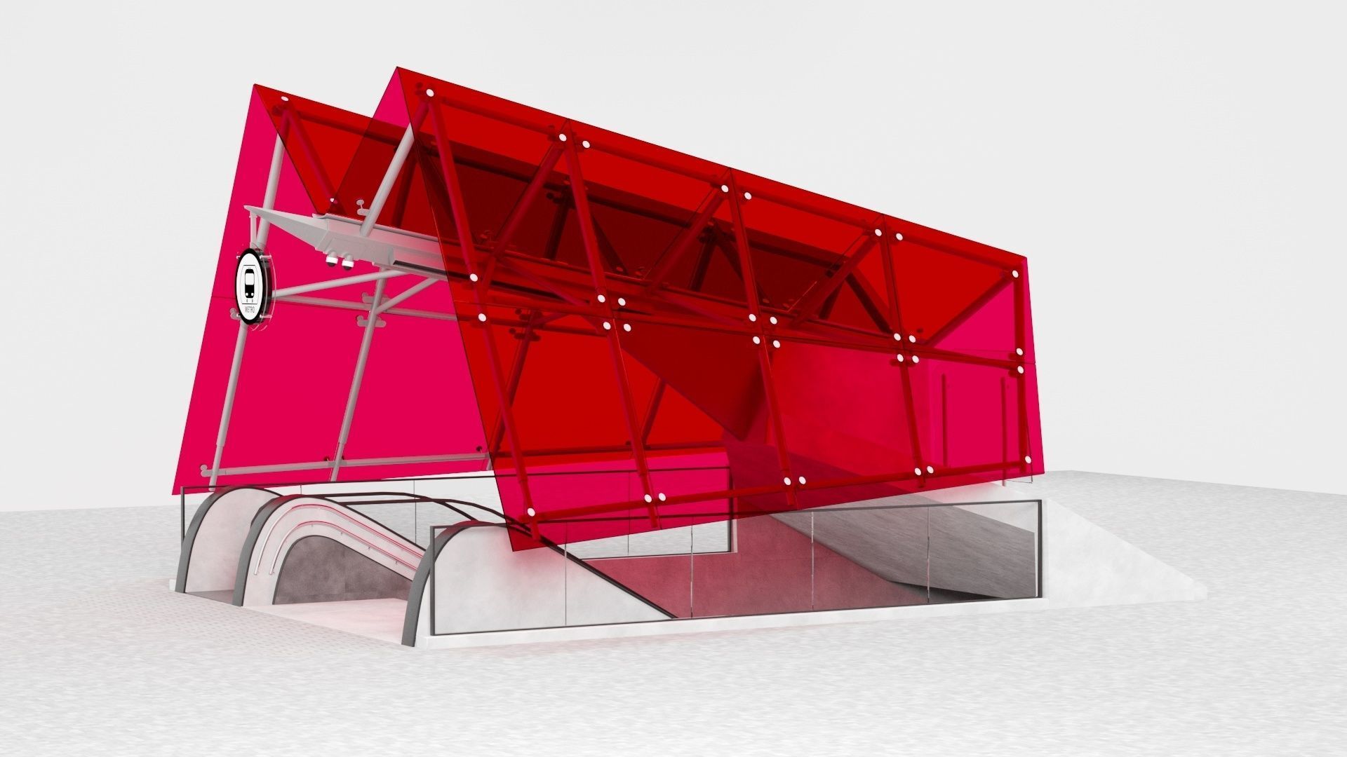 Subway Entarnce 3D model_16