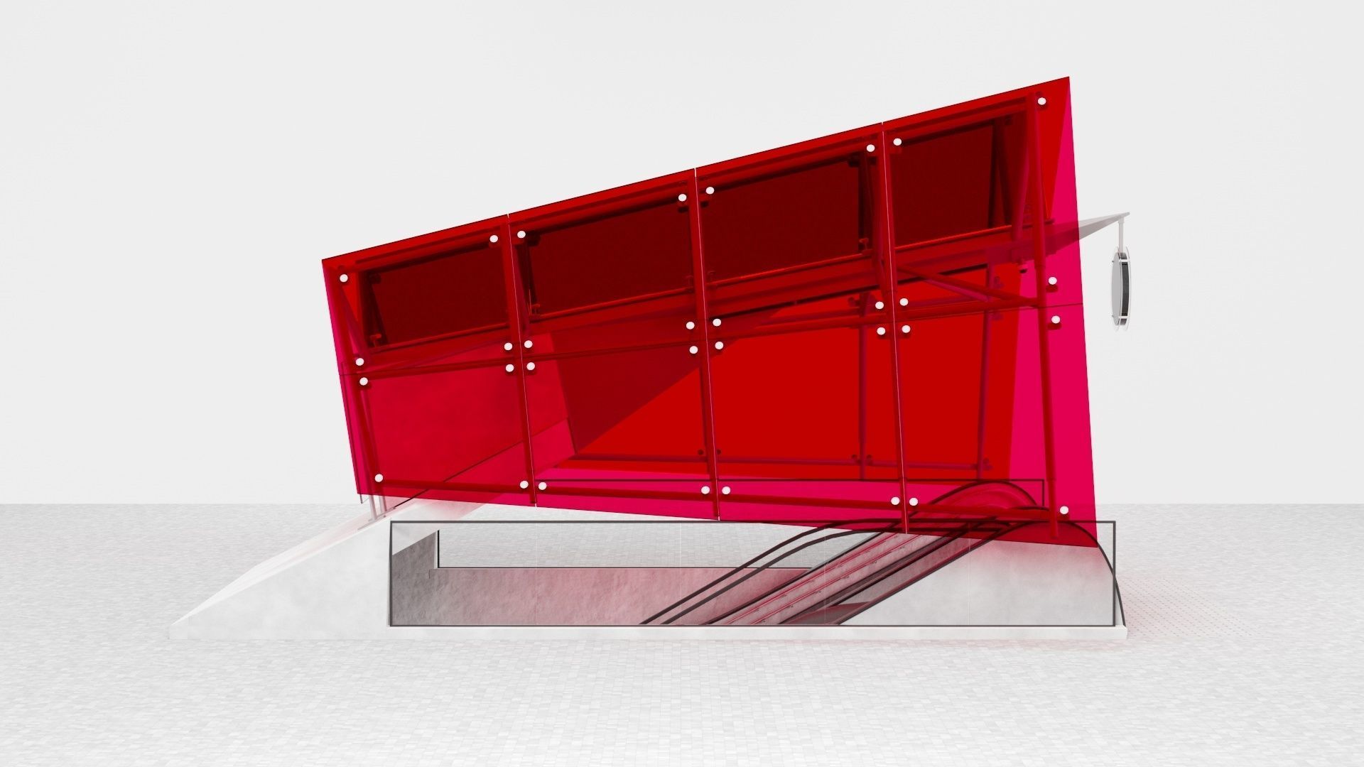 Subway Entarnce 3D model_9