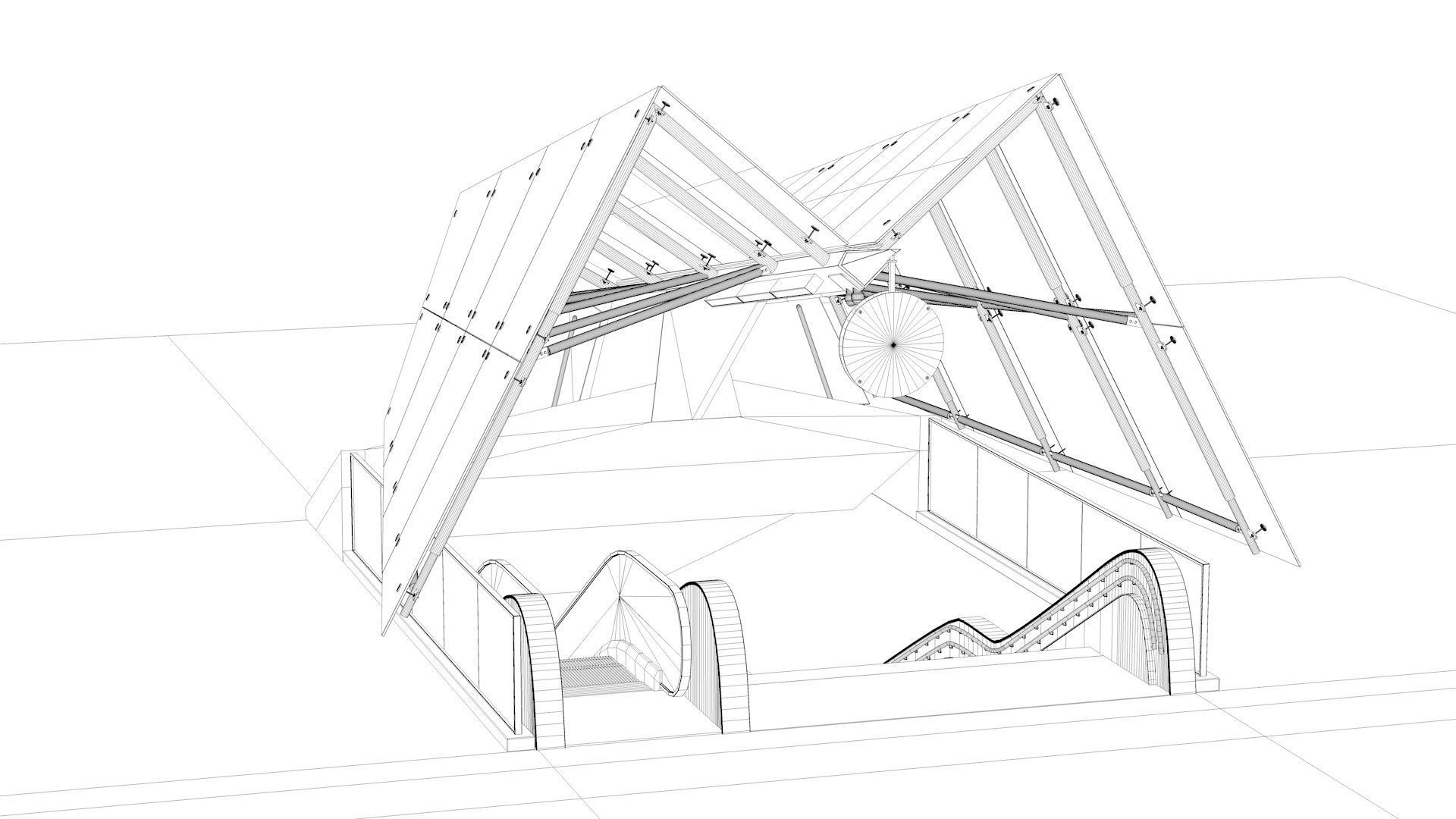 Subway Entarnce 3D model_2