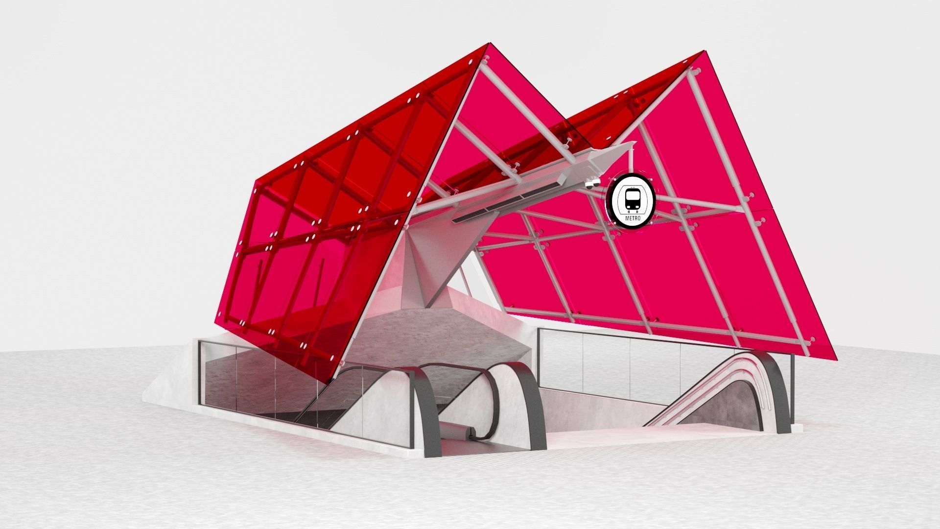 Subway Entarnce 3D model_8