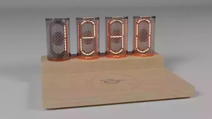 Nixie tube LED charging station 3D model