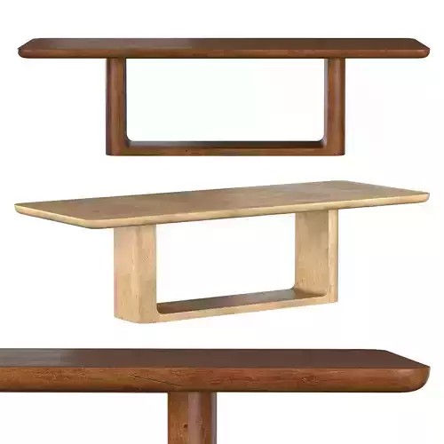 OSLO OPEN RECTANGULAR DINING TABLE 3D model