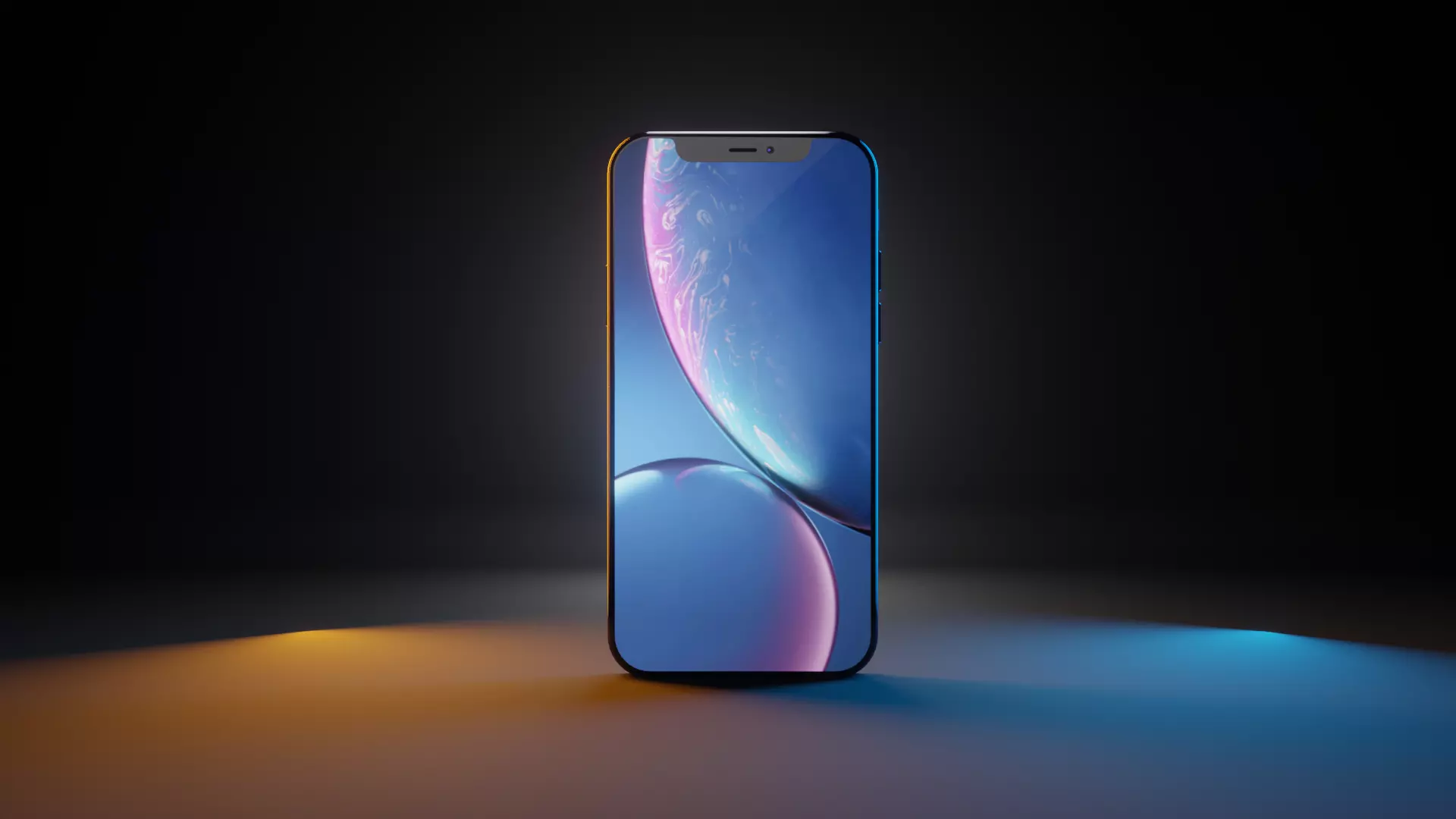 phone iphone xr case mockup 3D model