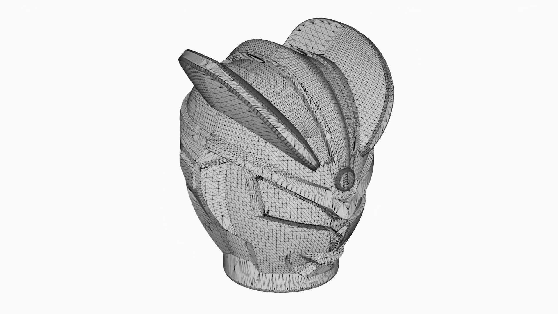 Lego robot head Low-poly 3D model_6