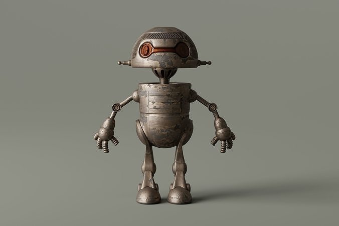 Robot V27 Low-poly 3D model