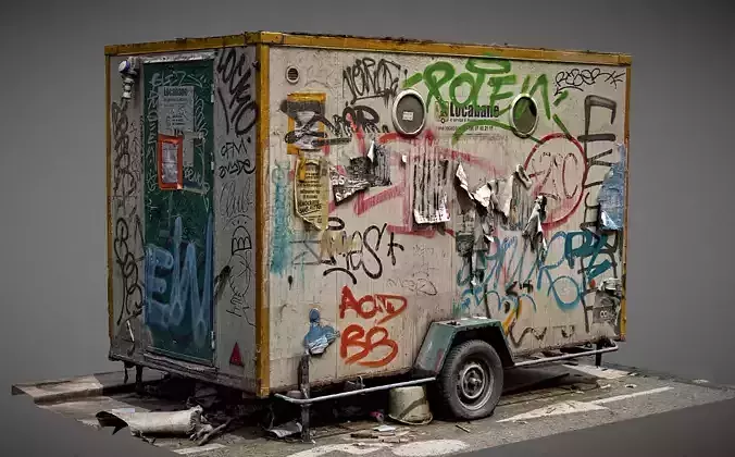 Abandonned prefab cabin