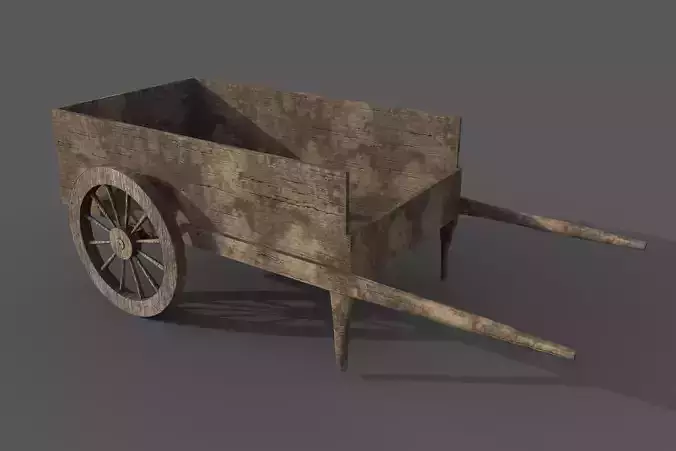 Trolly Low poly With PBR Low-poly 3D model