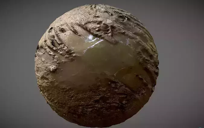 Tilable Mud puddle PBR shader Texture