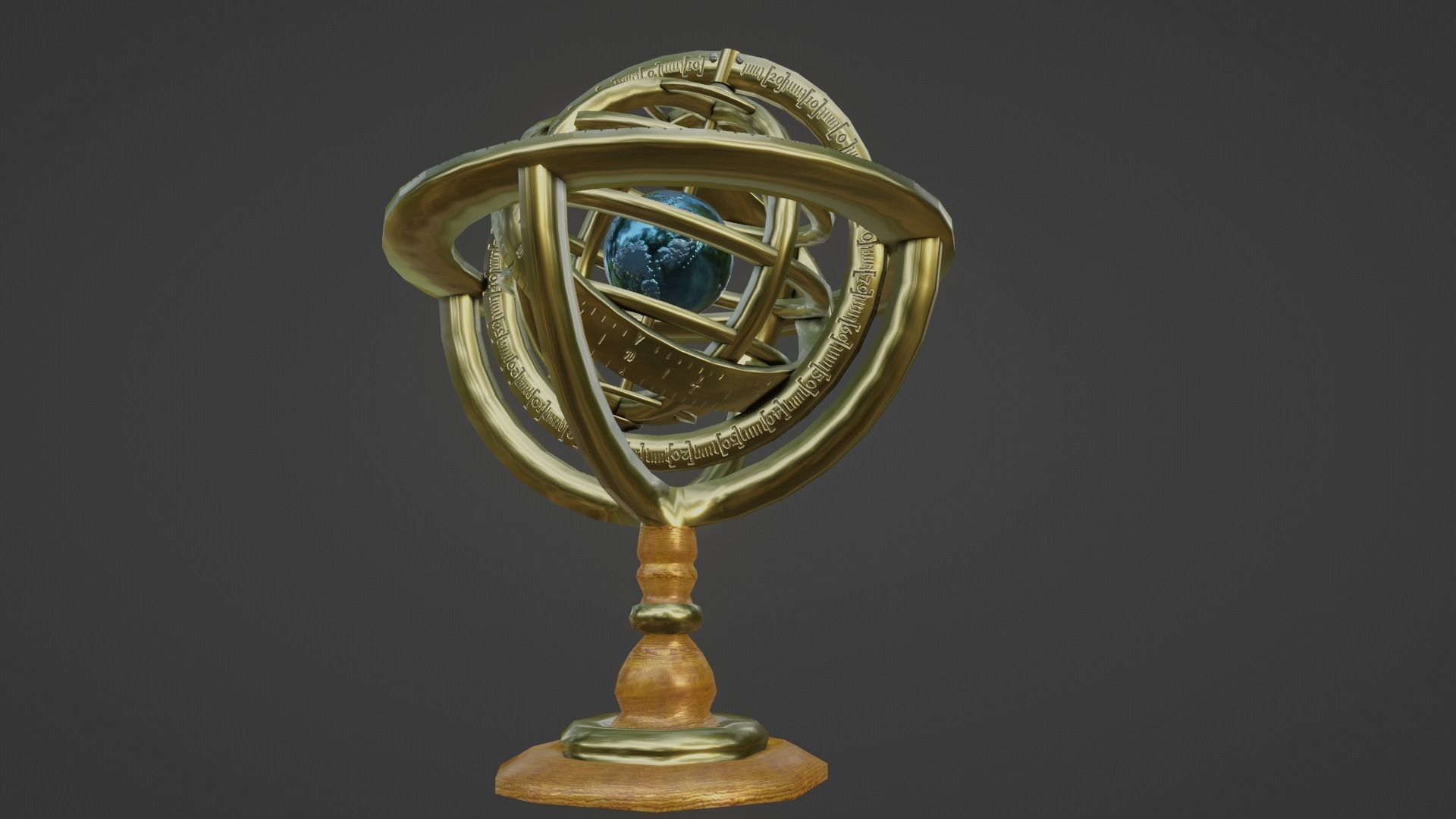 Armillary Sphere Low-poly 3D model_5