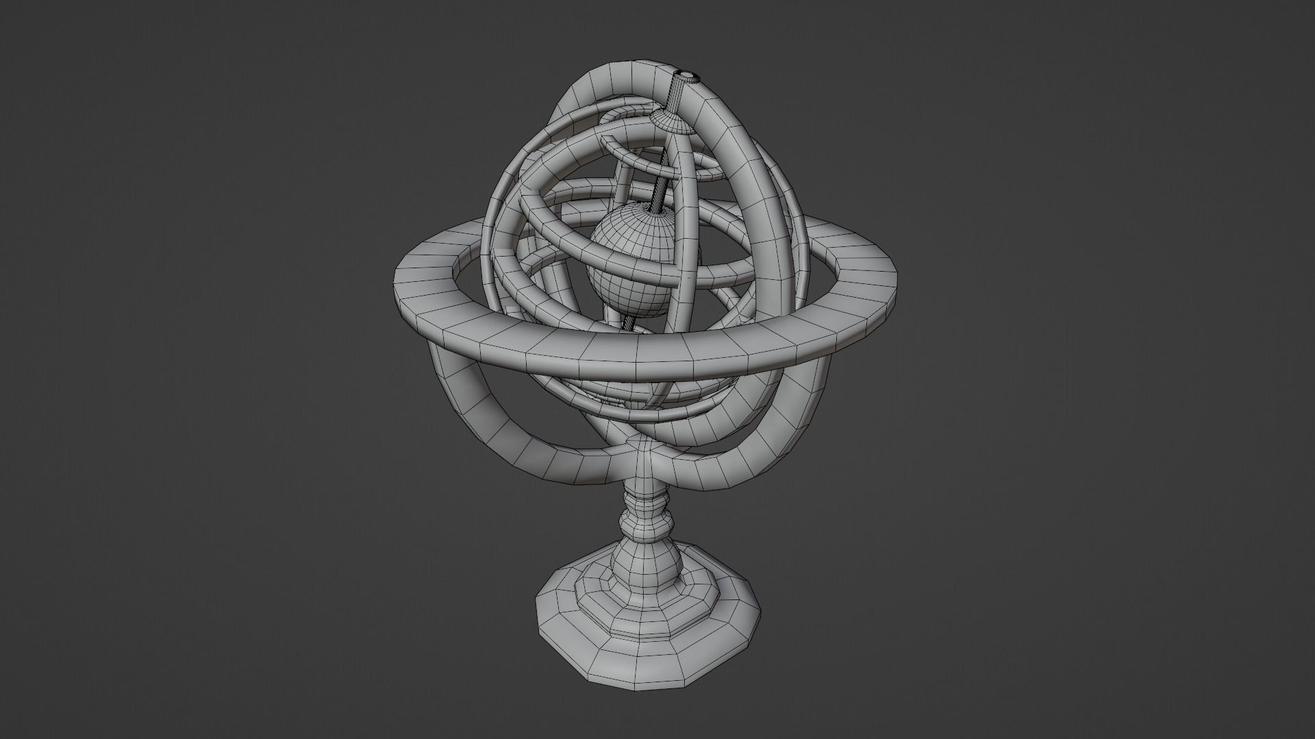 Armillary Sphere Low-poly 3D model_15