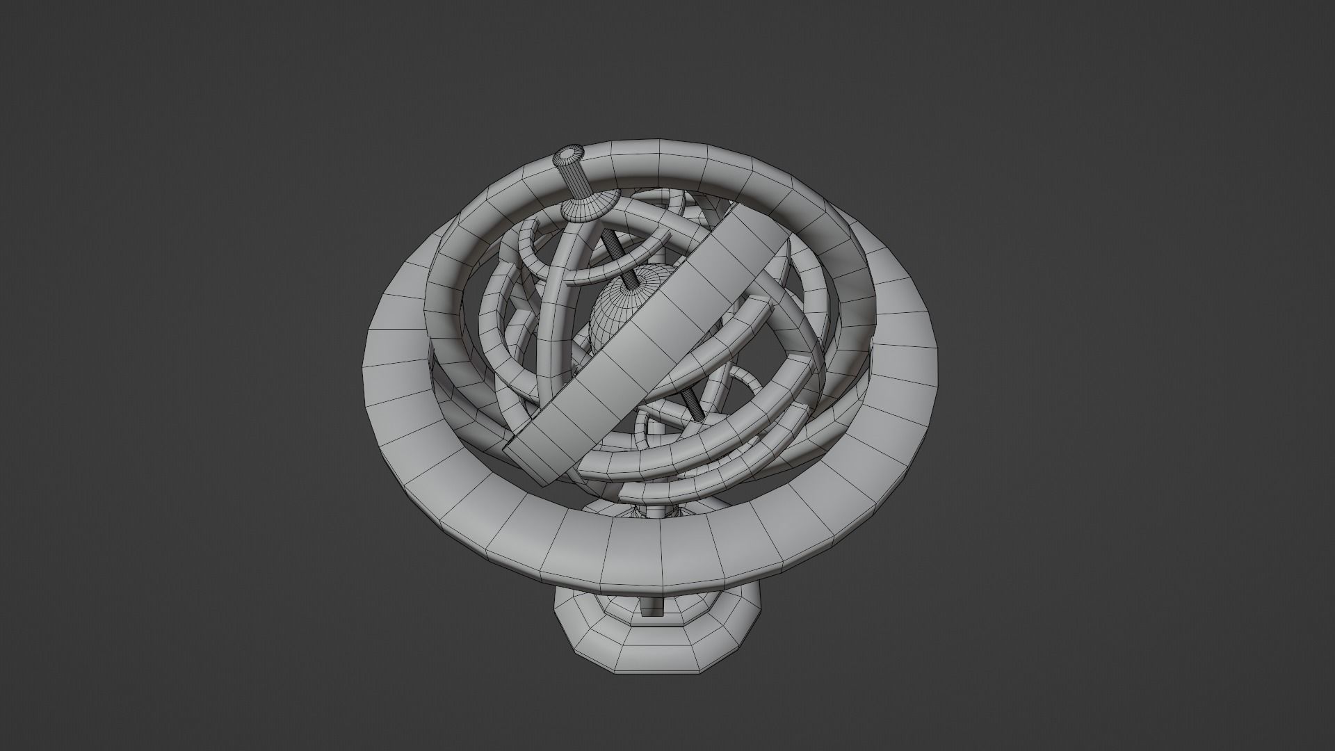 Armillary Sphere Low-poly 3D model_14