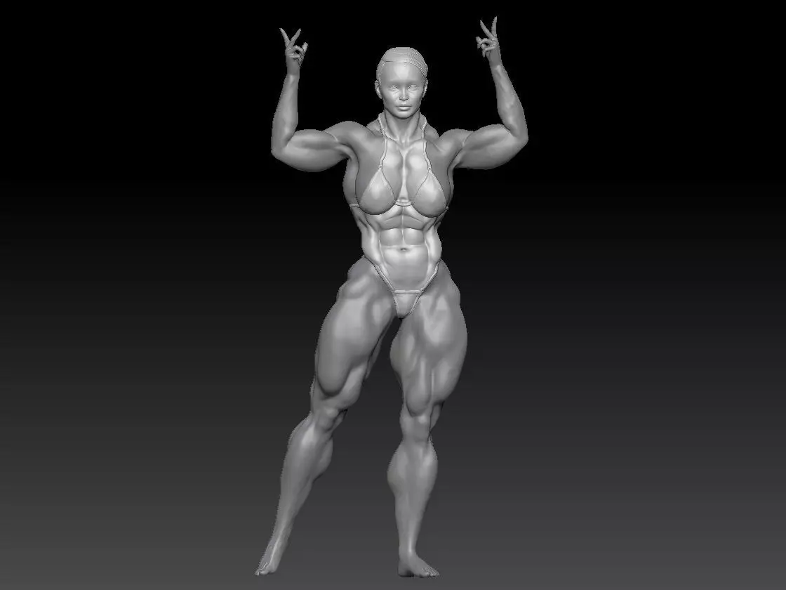 BODYBUILDING WOMAN 1 3D print model_0