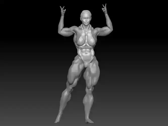 BODYBUILDING WOMAN 1 3D print model