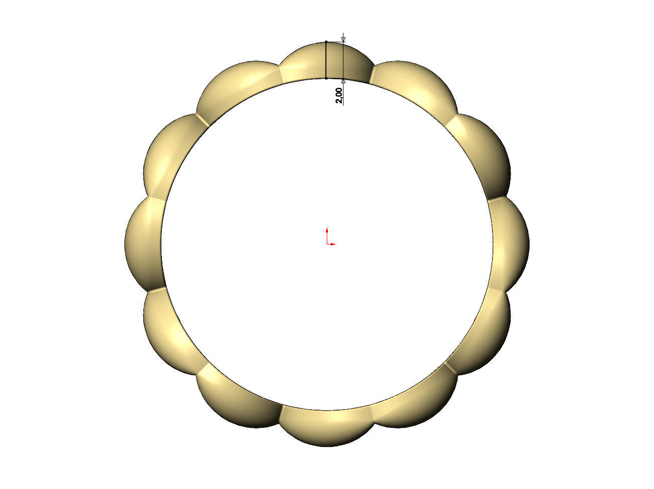 Stacker grain bead pattern band US sizes 5to8 3D print model_6