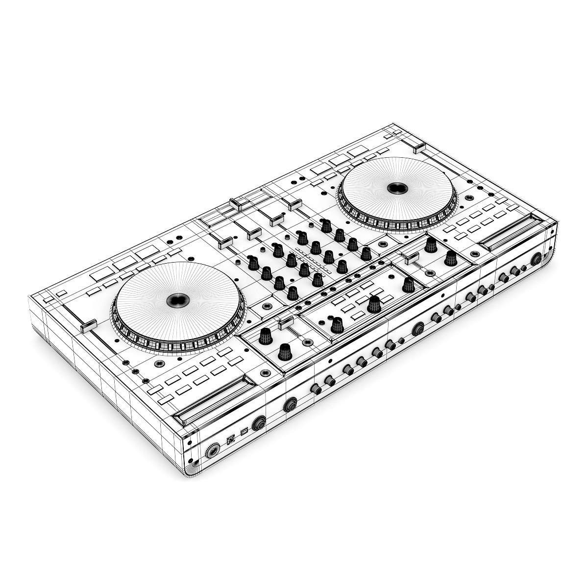 DJ s Controller 3D model_2