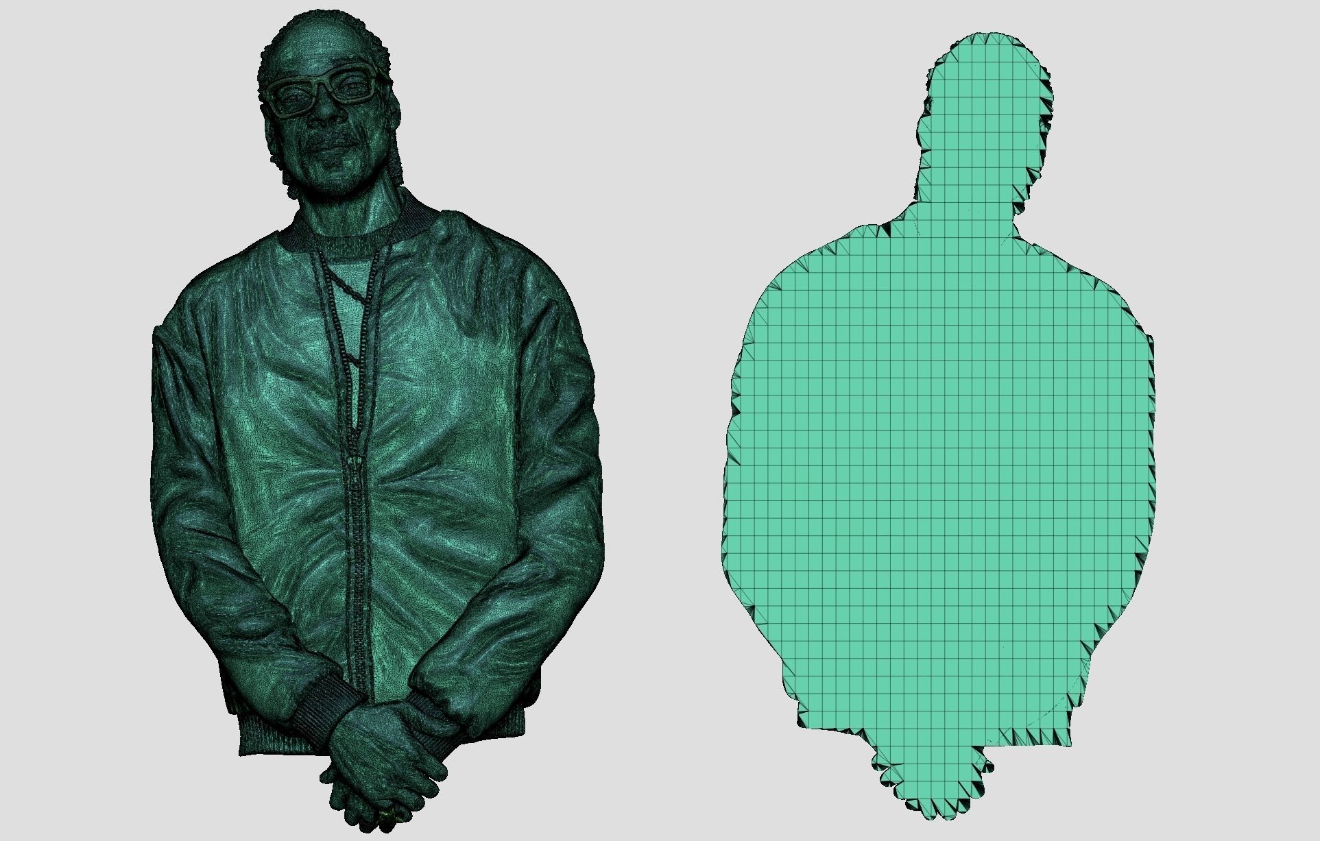 SNOOP DOG Bas-Relief 3D Model - For Printing 3D print model 3D print model_7