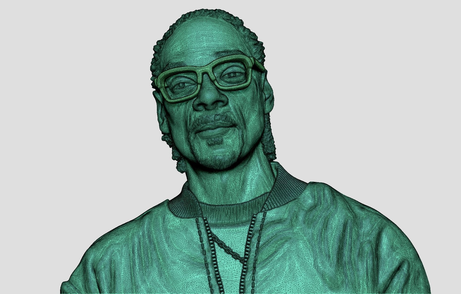 SNOOP DOG Bas-Relief 3D Model - For Printing 3D print model 3D print model_5