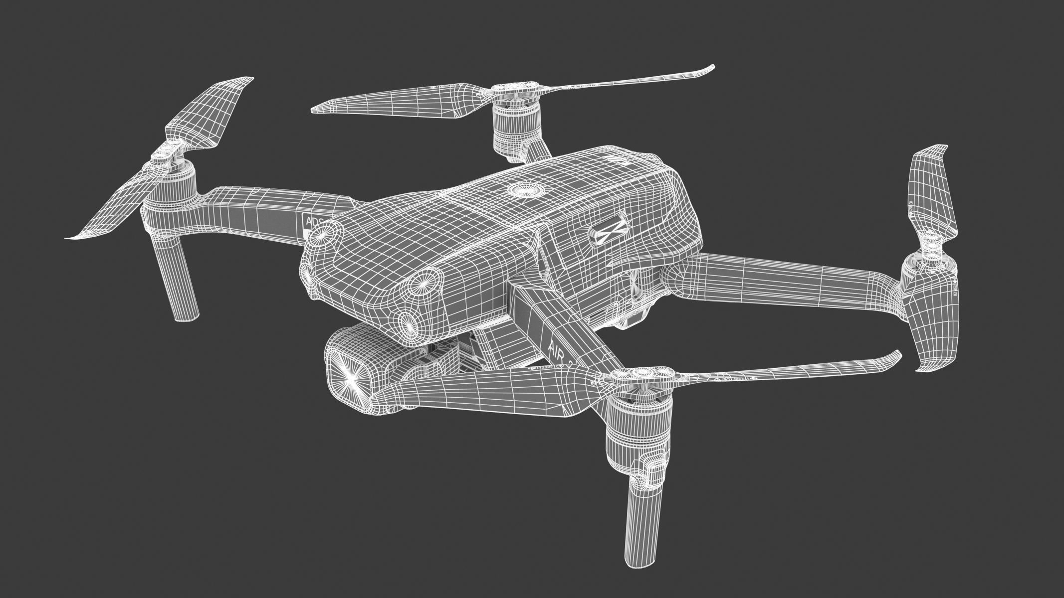 DJI Mavic Air 2S PBR Realistic 3D model_26