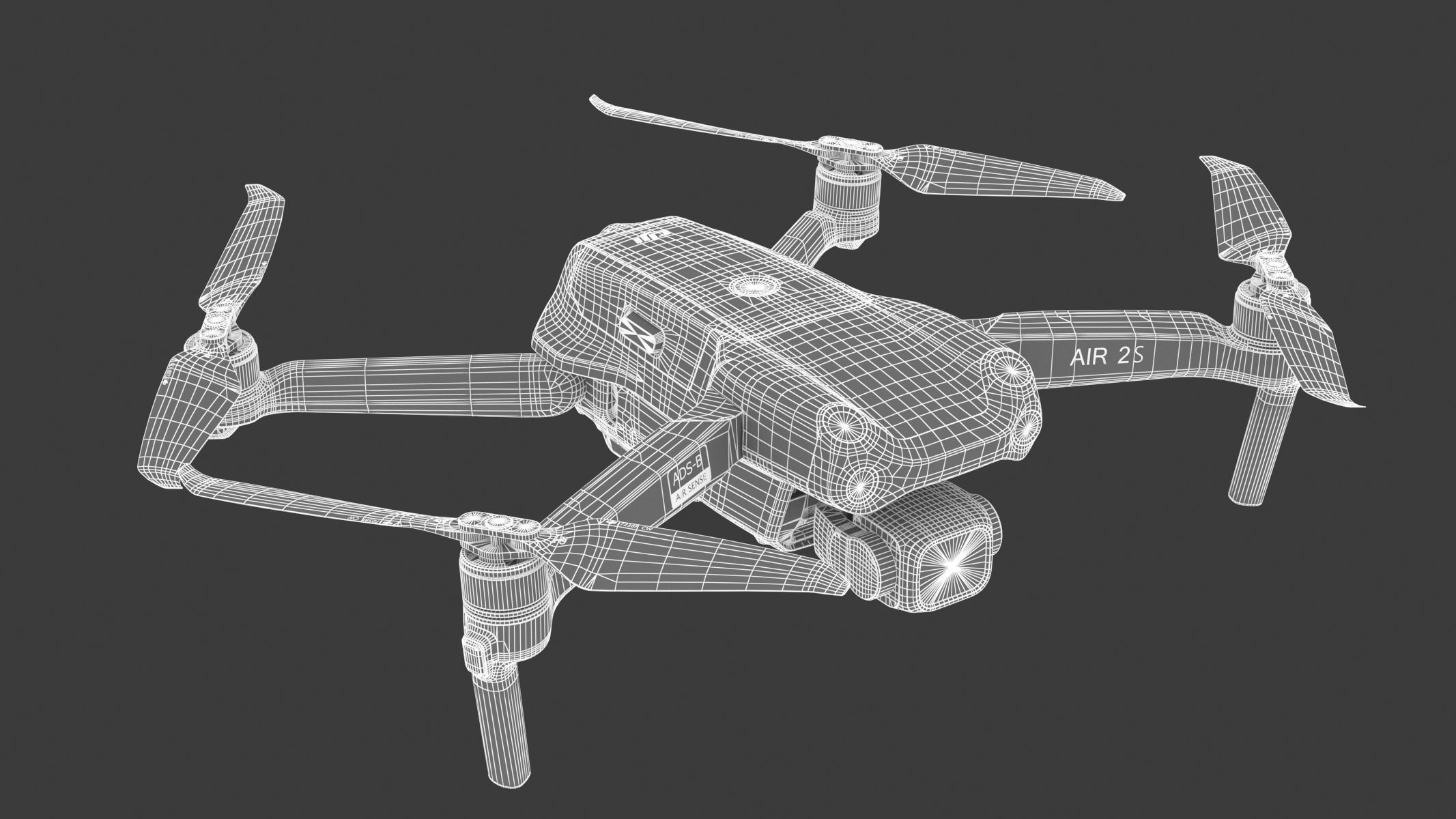 DJI Mavic Air 2S PBR Realistic 3D model_20