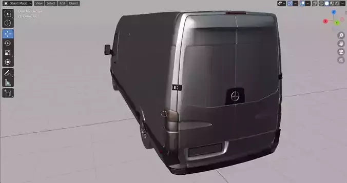 MP Van Solid Extended 2023 Low-poly 3D model