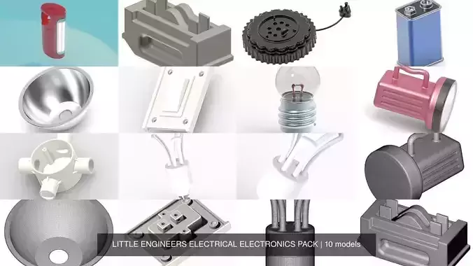 LITTLE ENGINEERS ELECTRICAL ELECTRONICS PACK 3D Model Collection