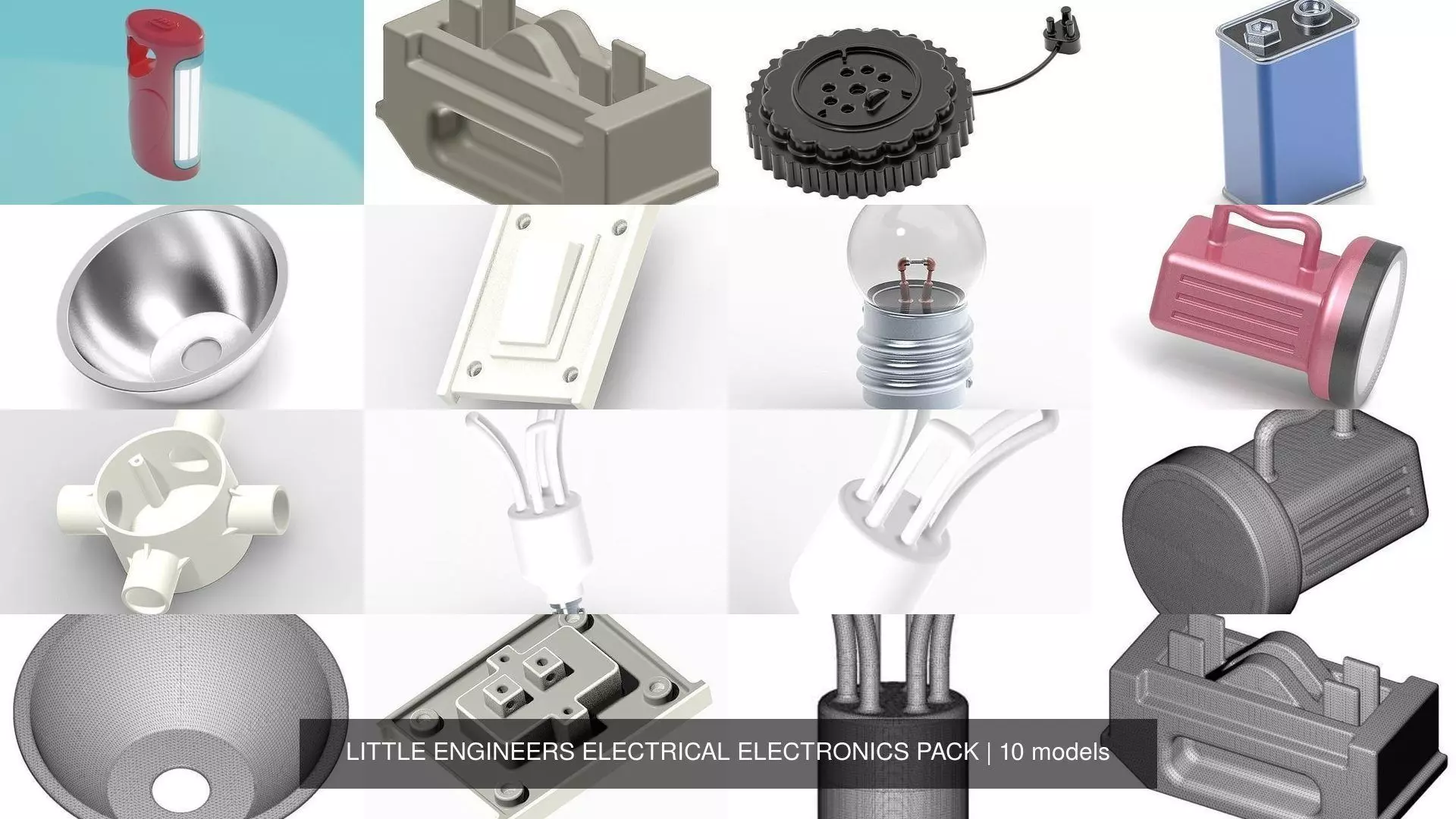 LITTLE ENGINEERS ELECTRICAL ELECTRONICS PACK 3D Model Collection_0