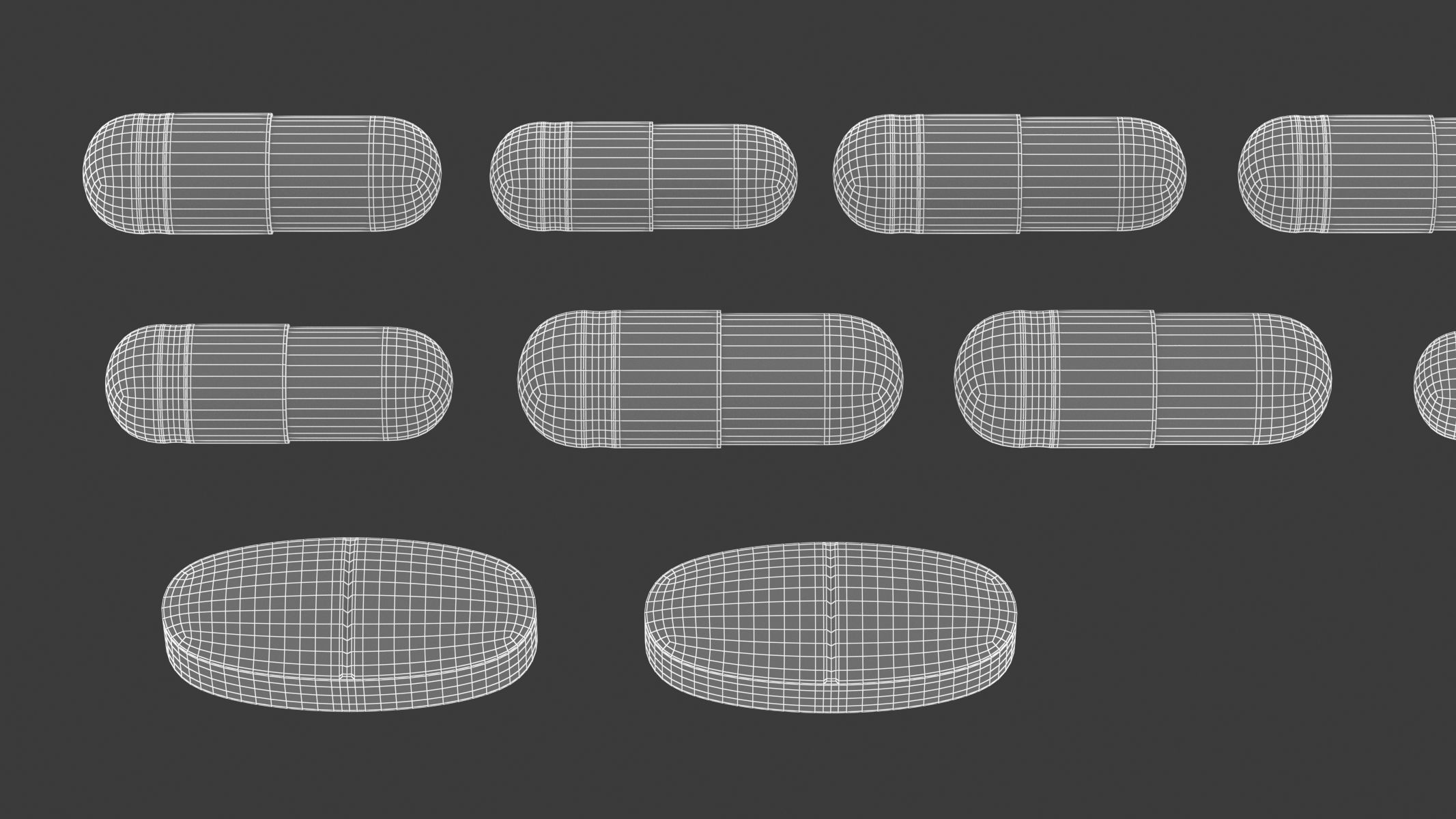 Medical Capsules Medicine PBR Realistic 3D model_9