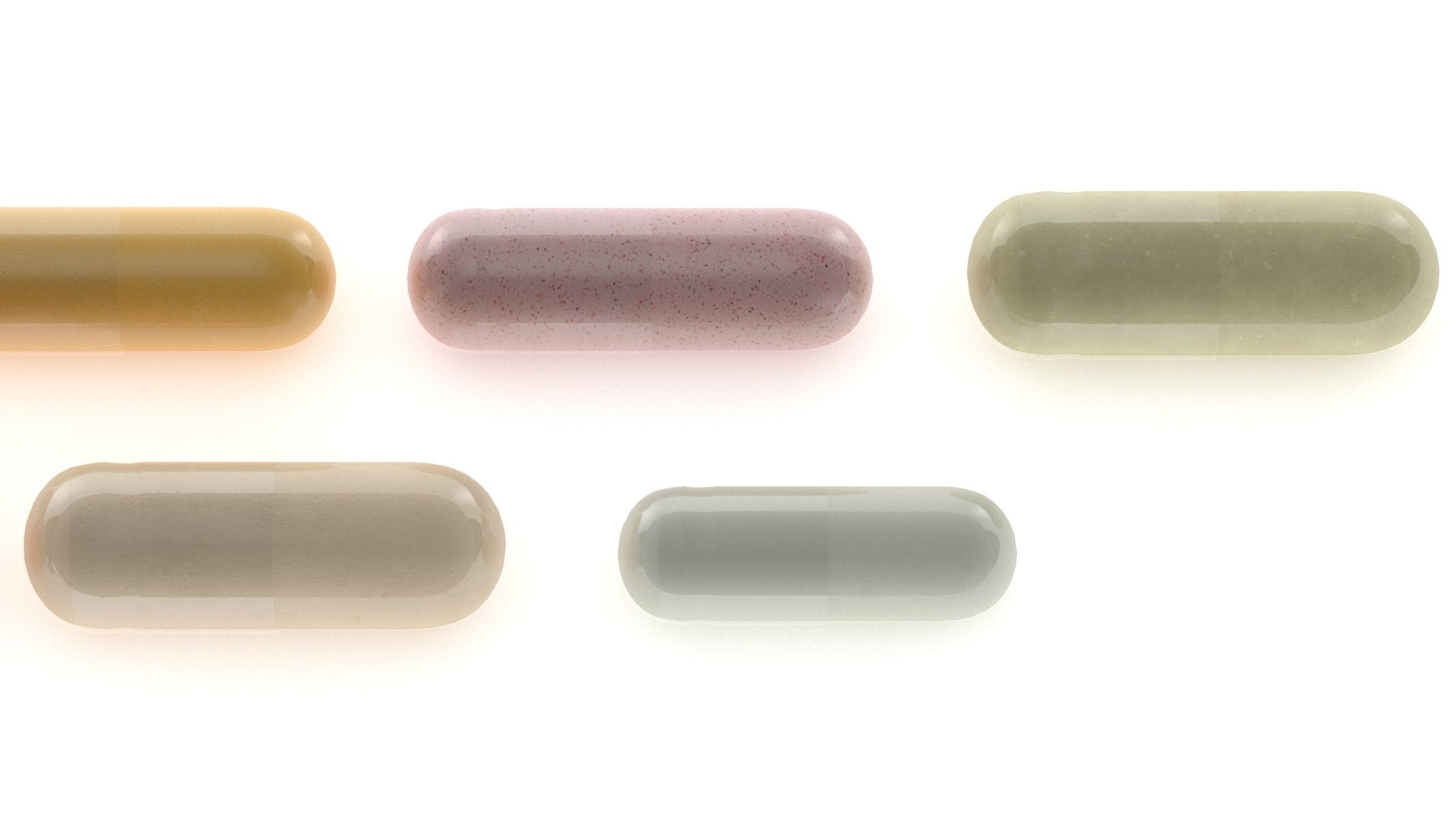 Medical Capsules Medicine PBR Realistic 3D model_3