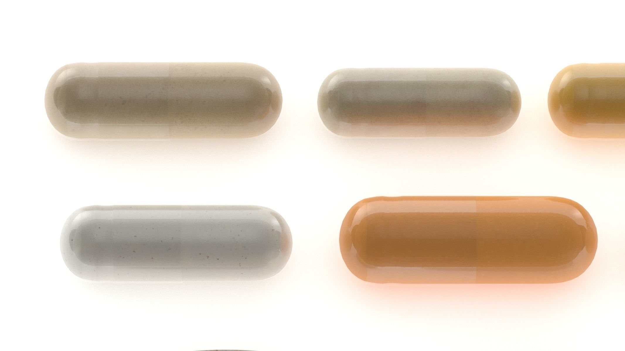 Medical Capsules Medicine PBR Realistic 3D model_1