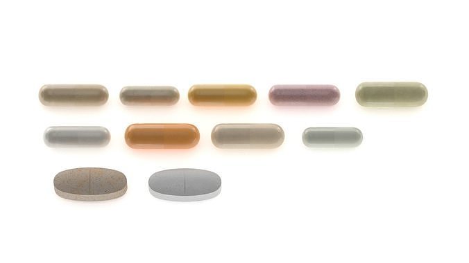 Medical Capsules Medicine PBR Realistic 3D model