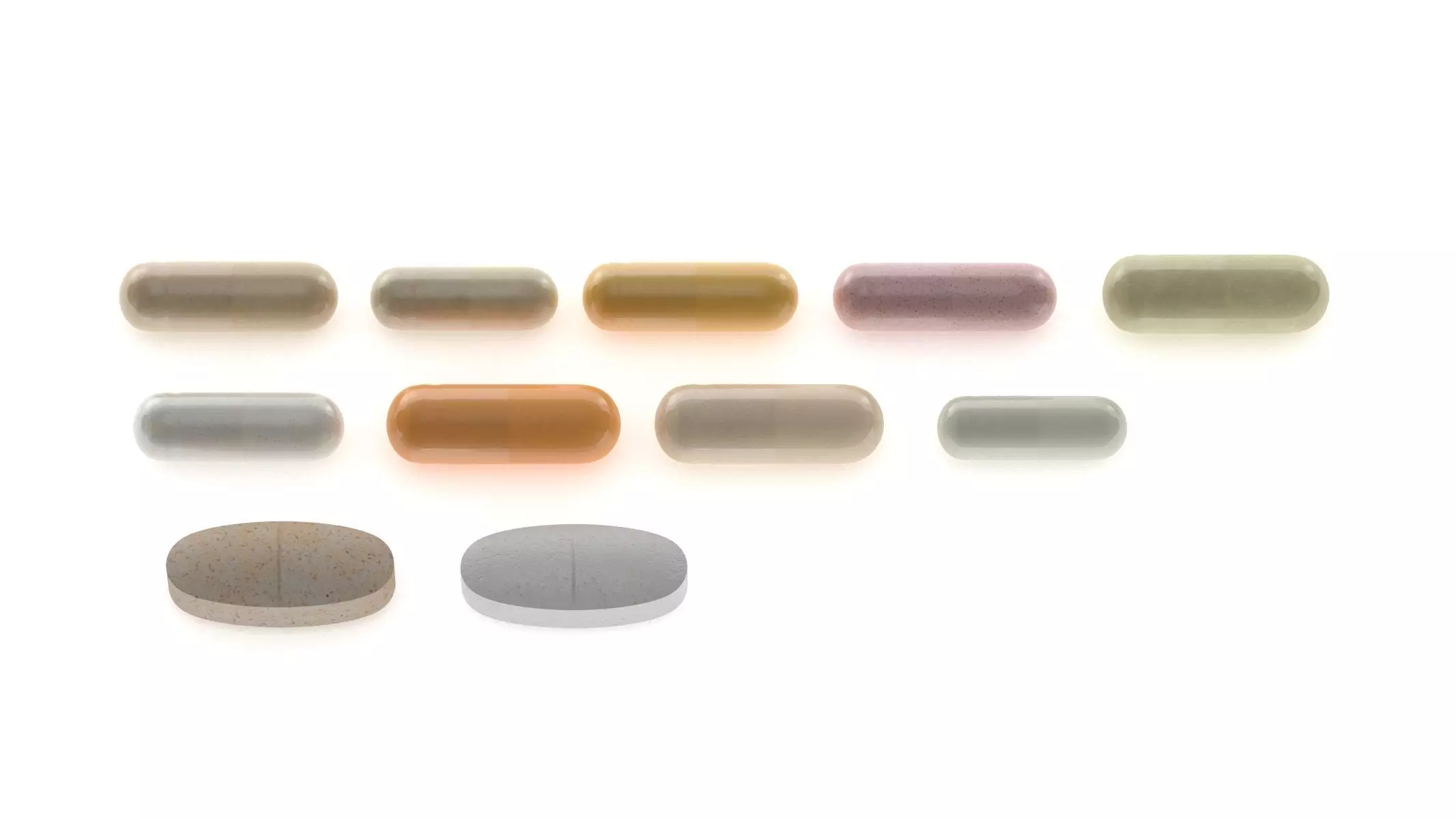 Medical Capsules Medicine PBR Realistic 3D model_0