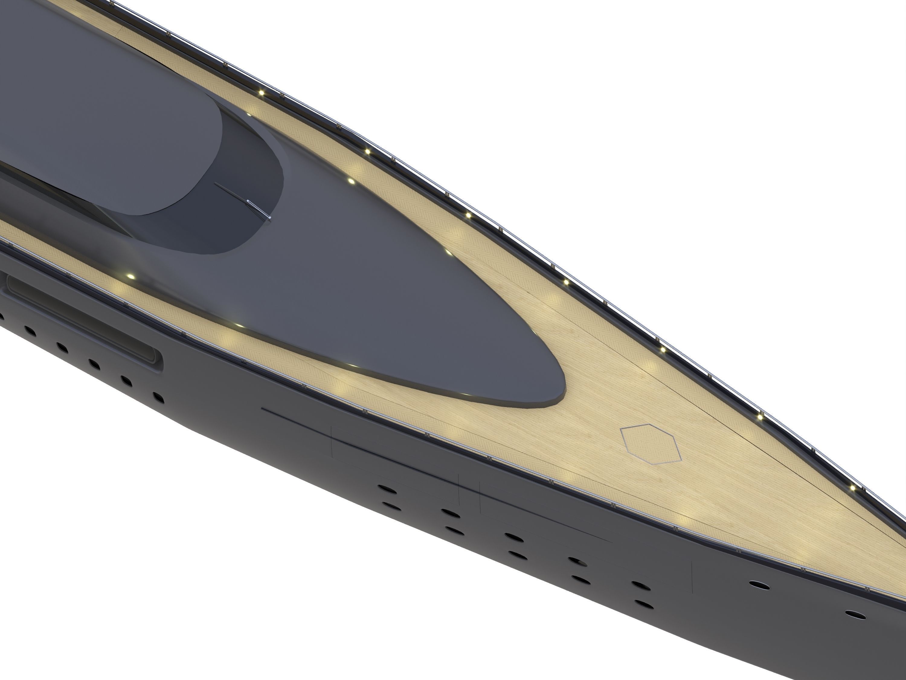 modern megayacht 106m length 3D model_10