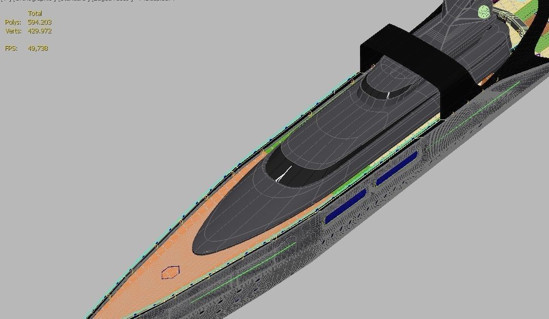 modern megayacht 106m length 3D model_15