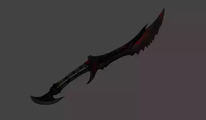 Daedric Dagger - Skyrim inspired Low-poly 3D model