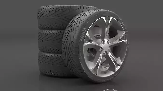 Realistic Wheel Tire 3D model