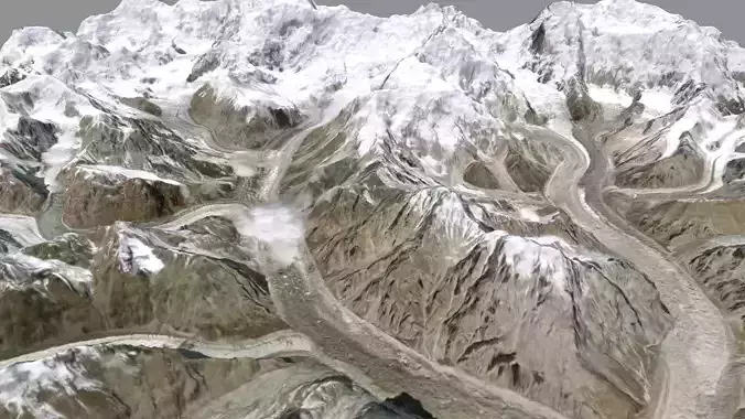 Mountain landscape  Barda Vizbor Altai 3D model