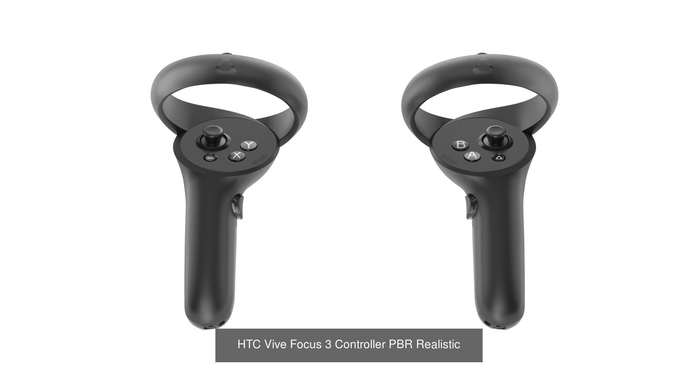 HTC Vive Focus 3 Set Realistic PBR 3D Model Collection_1