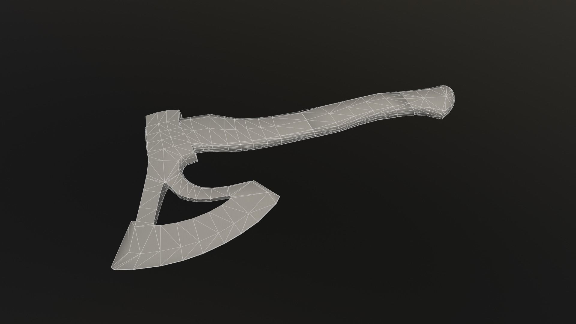 Axe tomahawk Low-poly 3D model_8