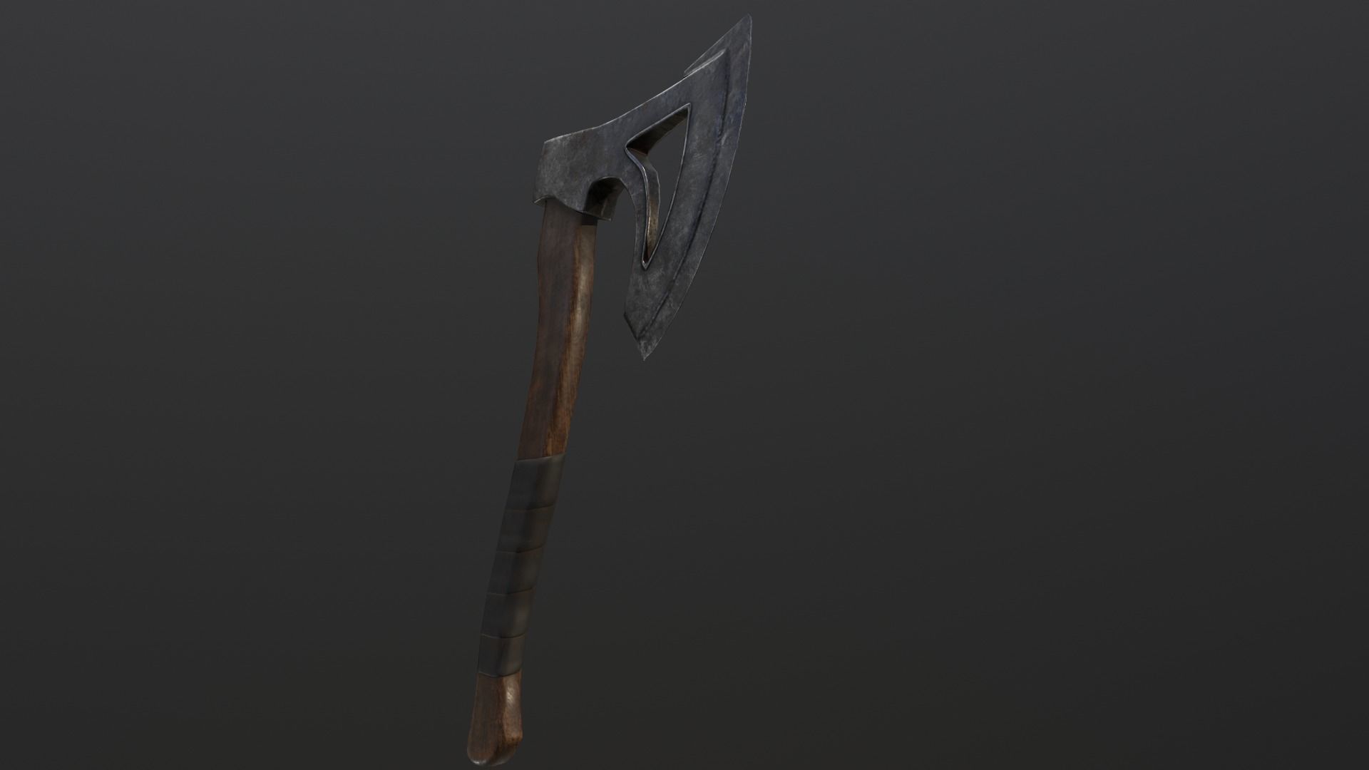 Axe tomahawk Low-poly 3D model_7