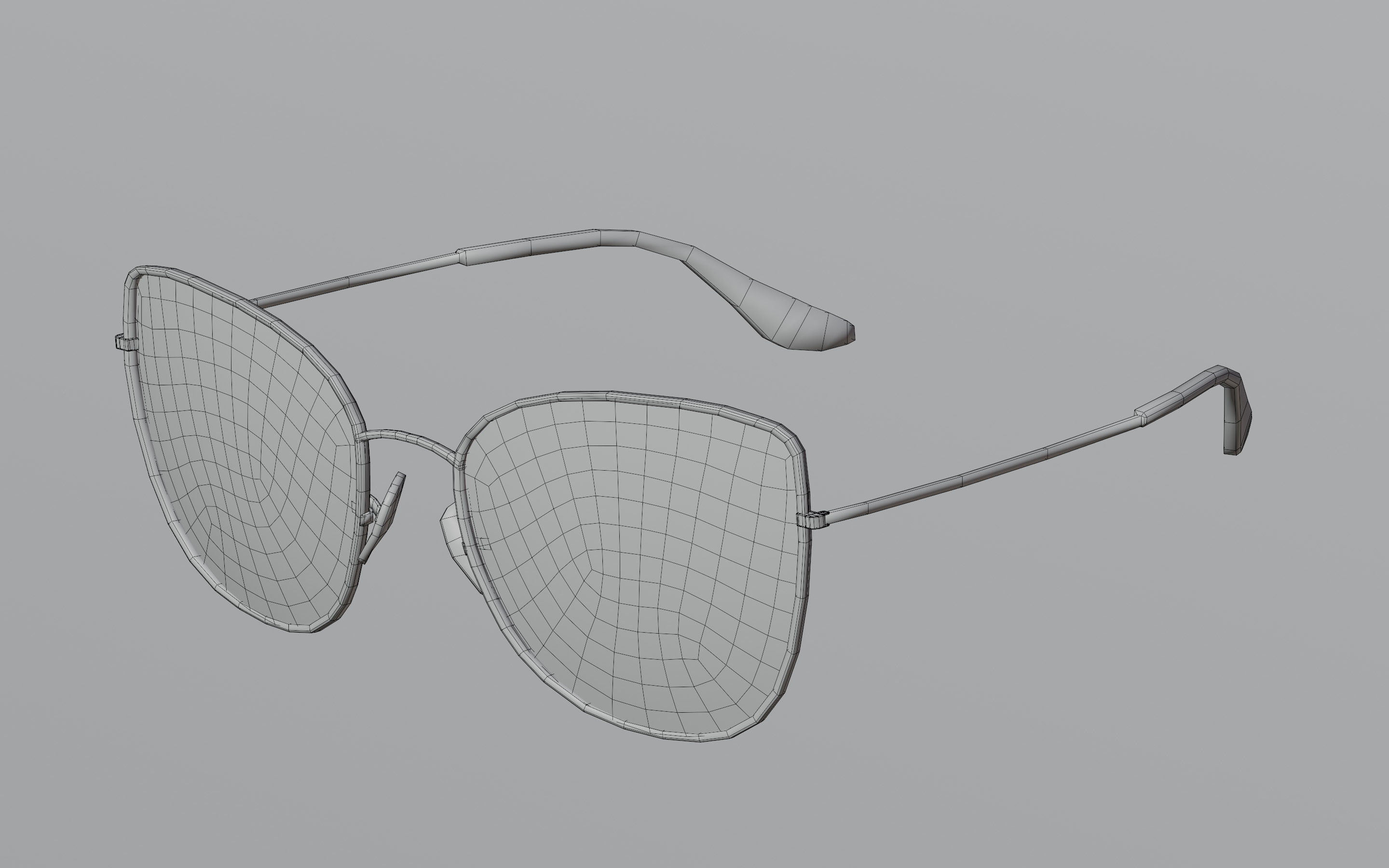 Humano Glasses 02 Low Poly PBR Game Ready model Low-poly 3D model_2