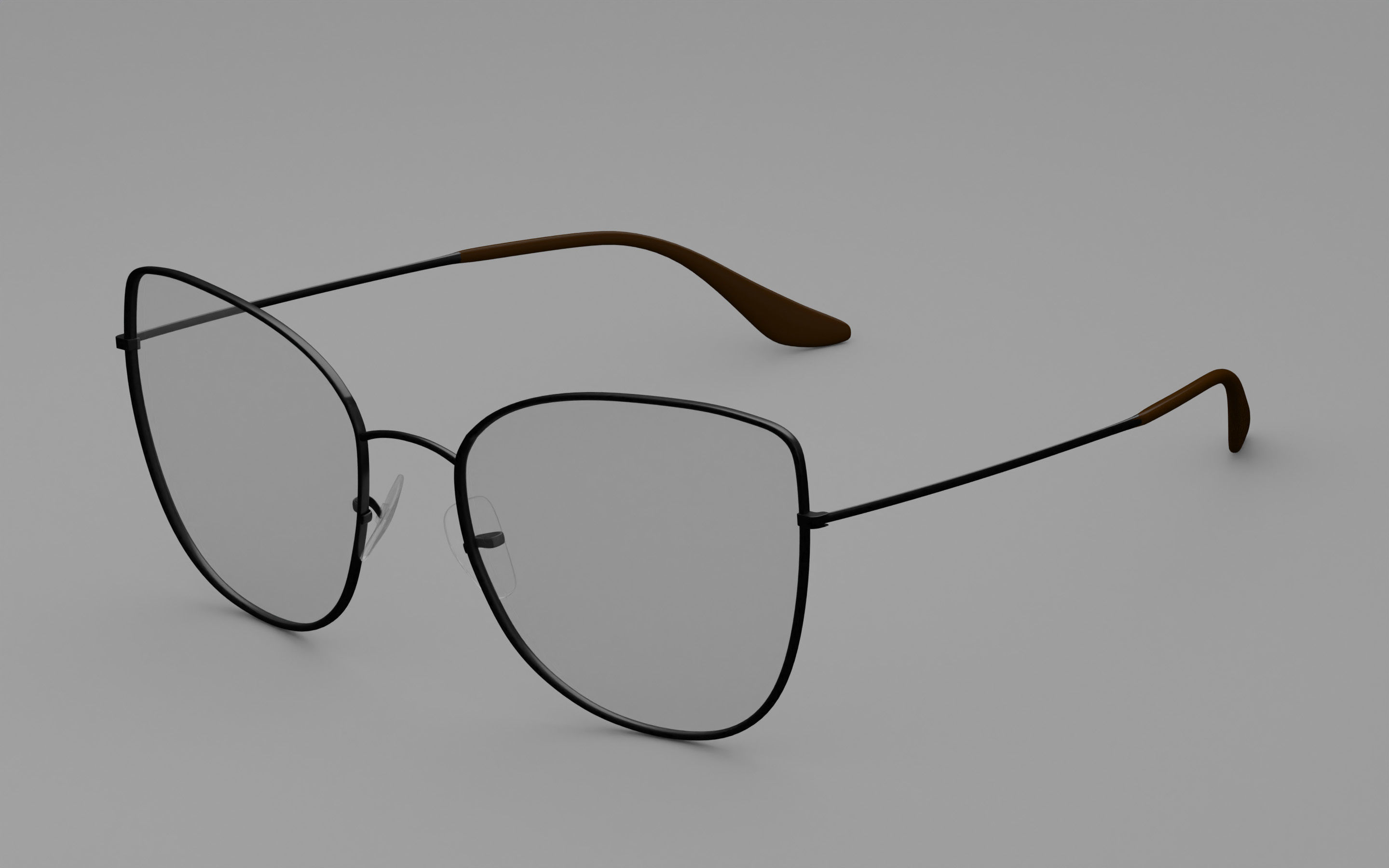 Humano Glasses 02 Low Poly PBR Game Ready model Low-poly 3D model_1